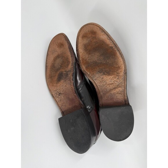 Keith Highlanders Burgundy & Black Oxford Loafers USA MADE Size 11 D Excellent C - Picture 4 of 13